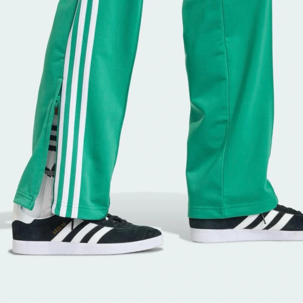 adidas Green Track Pants with White Stripes